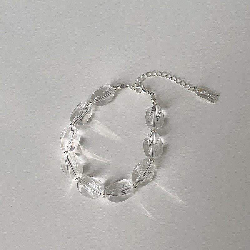 Faceted Beaded Chain Bracelet — bracelet, view 10