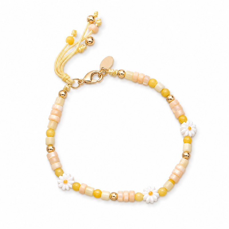 Pearl Flower Charm Bracelet — bracelet, view 3