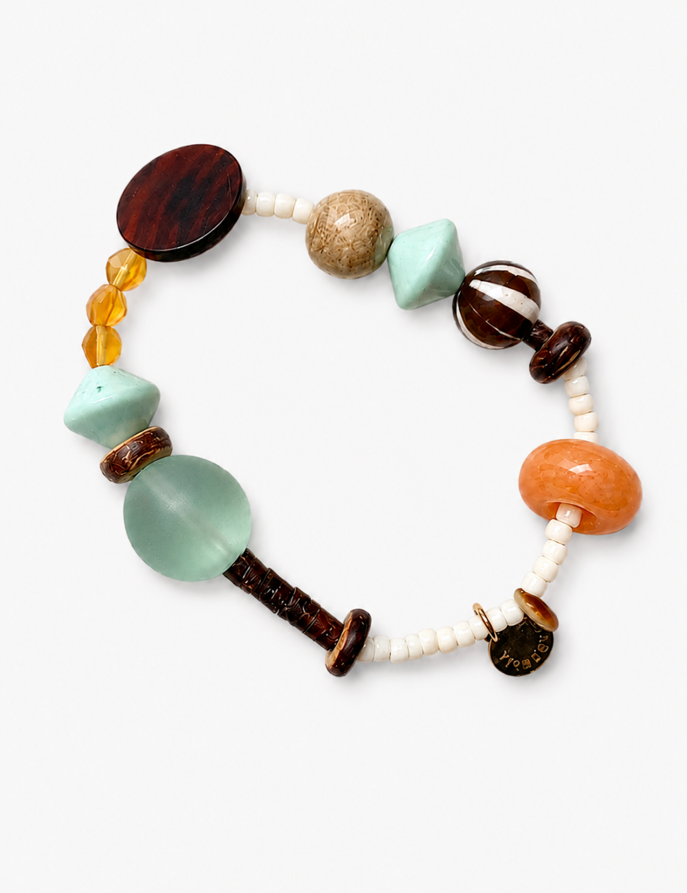 Fine Irregular Stone Beaded Bracelet — brown bracelet