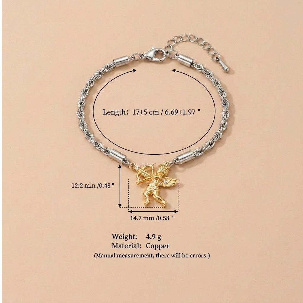 Fine Gold Zirconia Link Chain Bracelet — bracelet, view 11