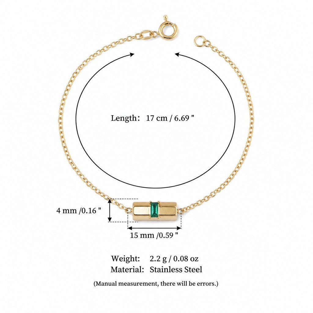 Fine Gold Zirconia Link Chain Bracelet — bracelet, view 15