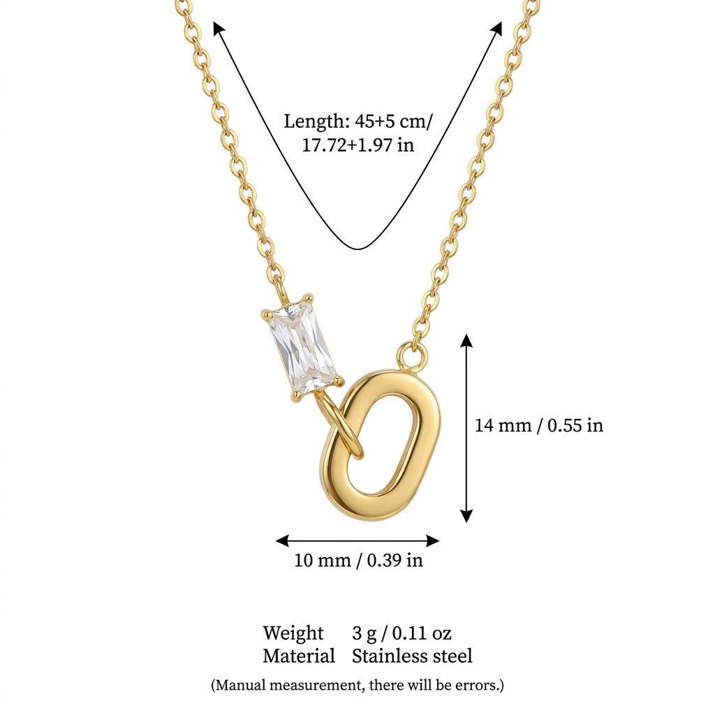 Fine Gold Zirconia Link Chain Bracelet — bracelet, view 18