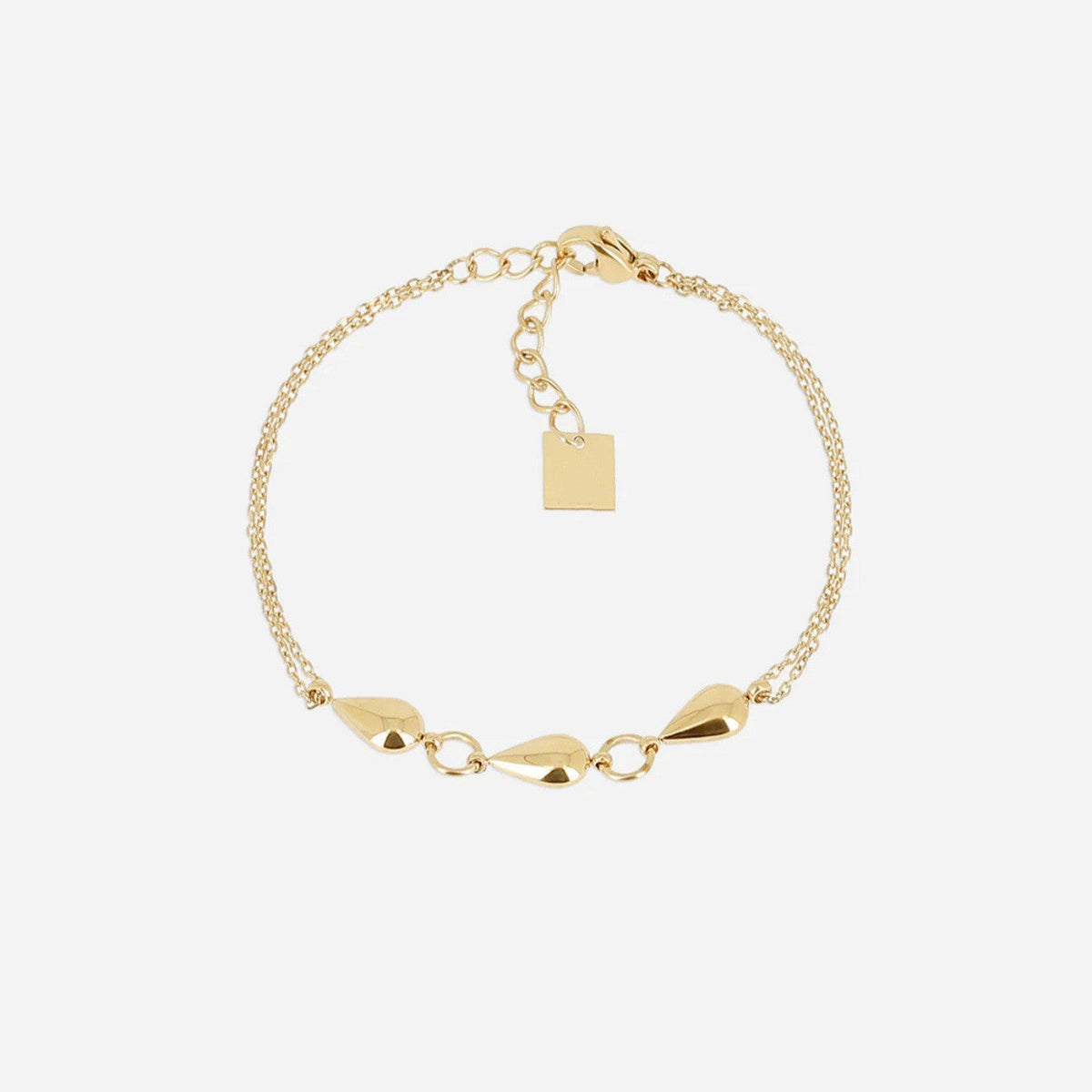Fine Gold Zirconia Link Chain Bracelet — bracelet, view 24