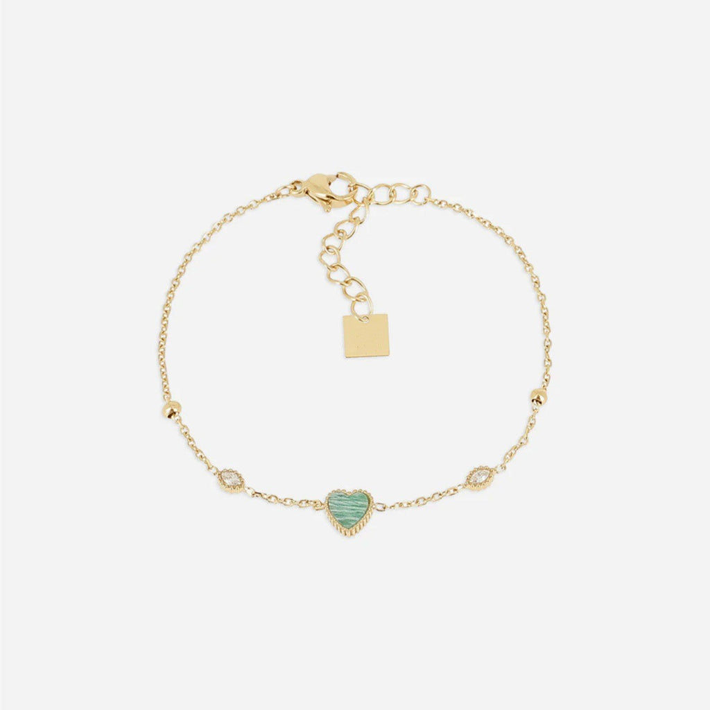 Fine Gold Zirconia Link Chain Bracelet — bracelet, view 25