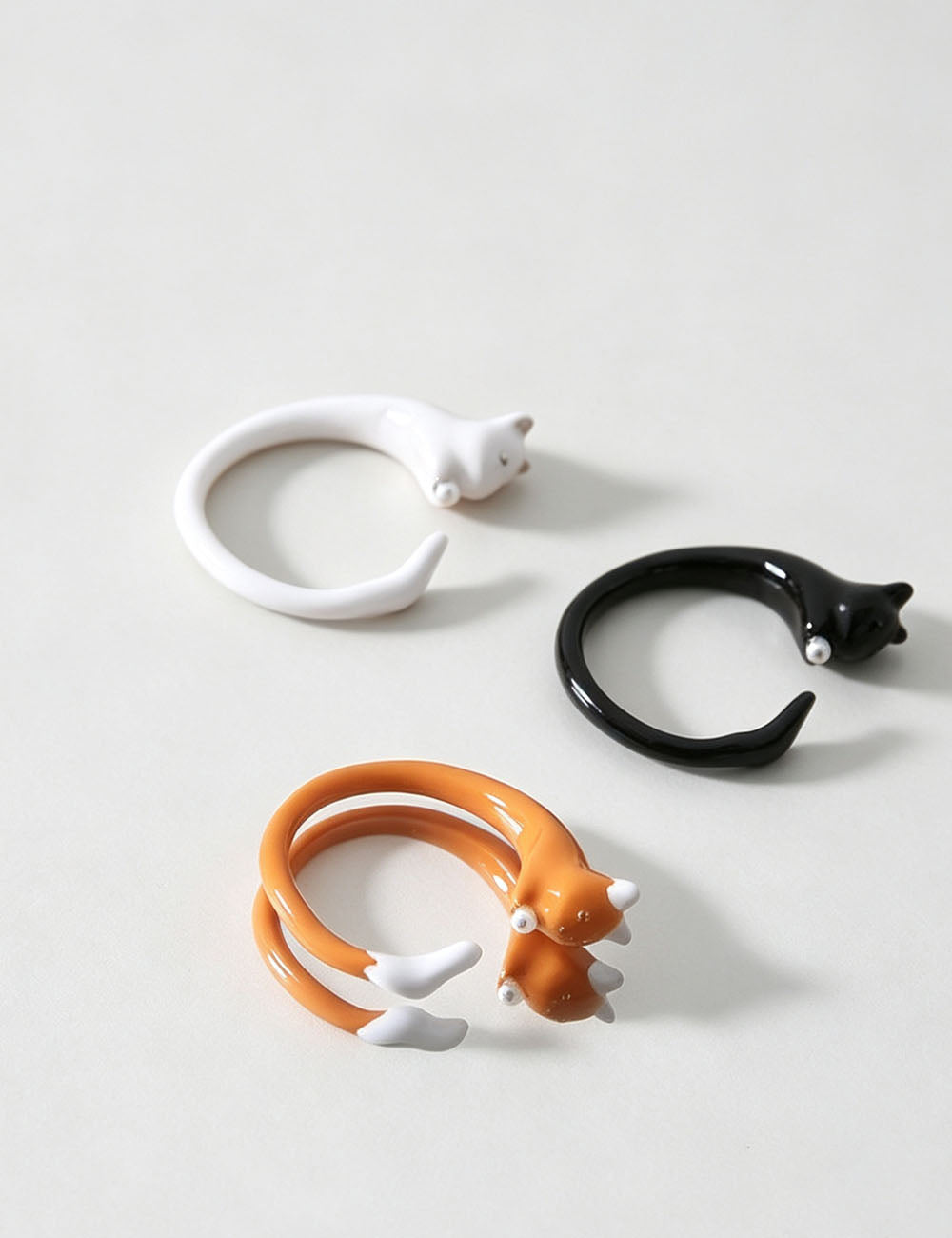 Enamel Animal Charm Ring — ring