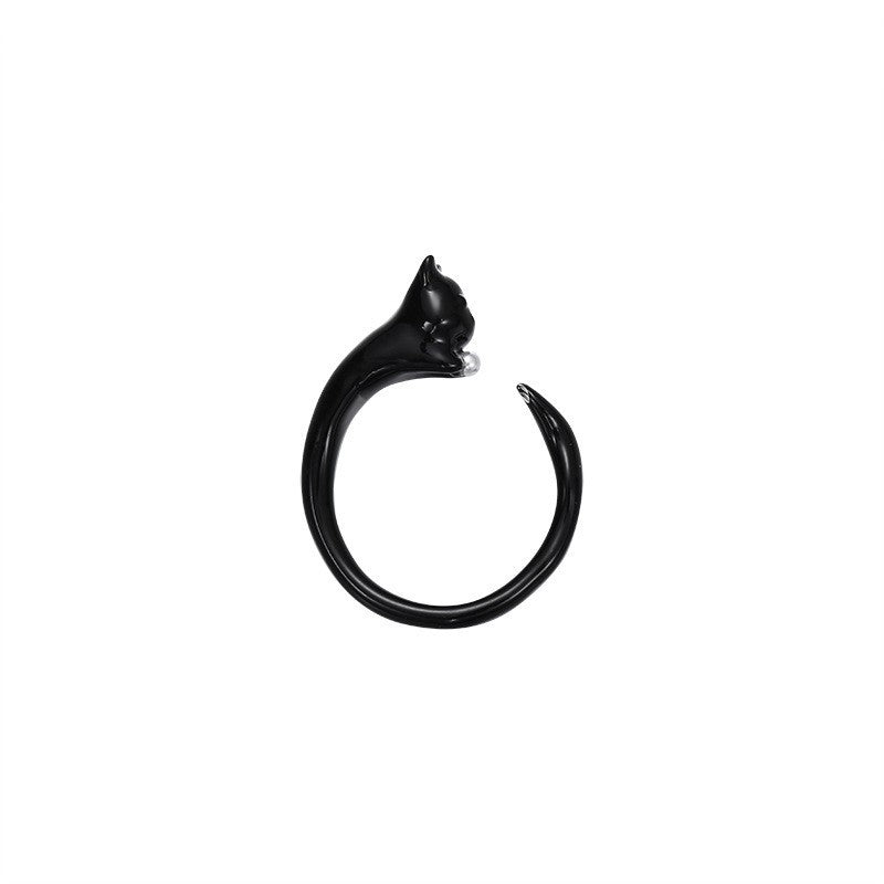 Enamel Animal Charm Ring — ring, view 4