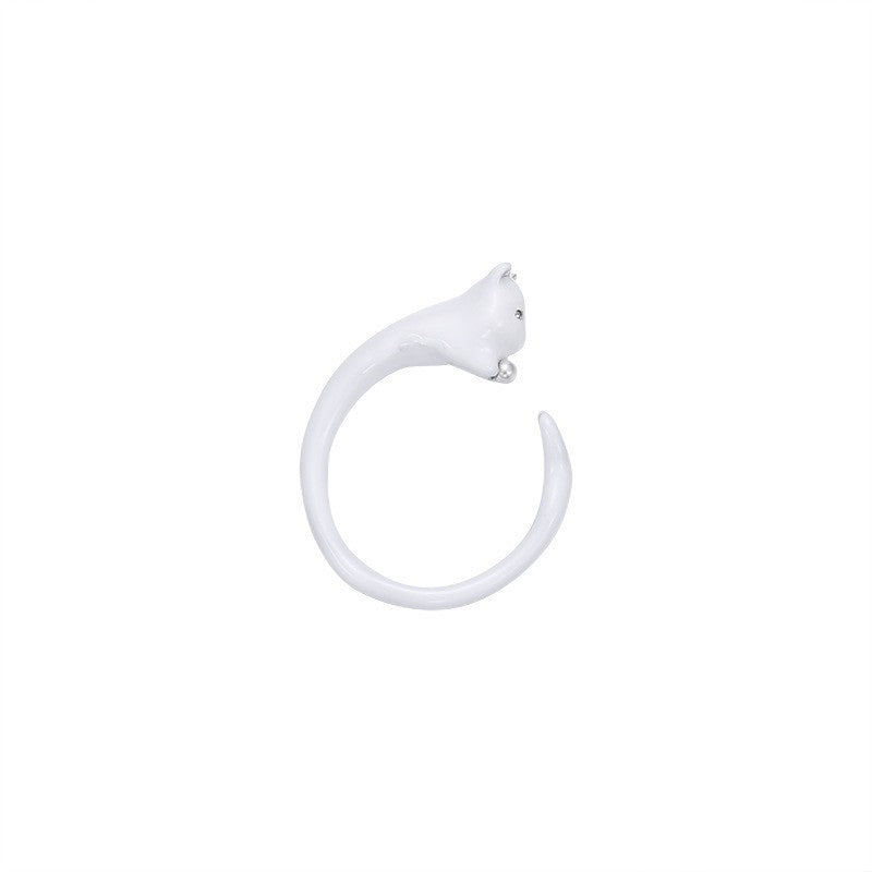 Enamel Animal Charm Ring — ring, view 5