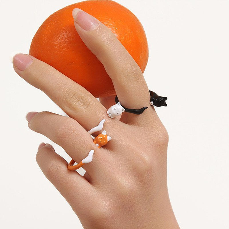 Enamel Animal Charm Ring — ring, view 6