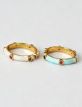 Enamel Cubic Zirconia Ring — ring