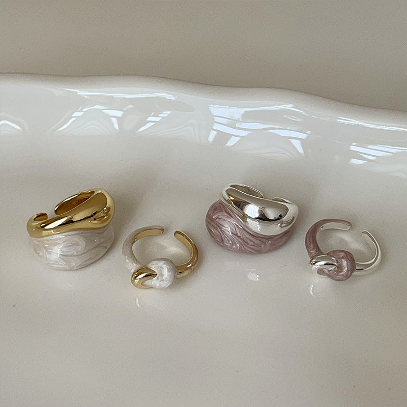 Spliced Enamel Chunky Ring — ring, view 3