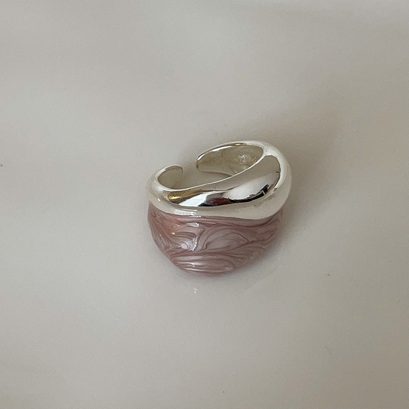Spliced Enamel Chunky Ring — ring, view 5