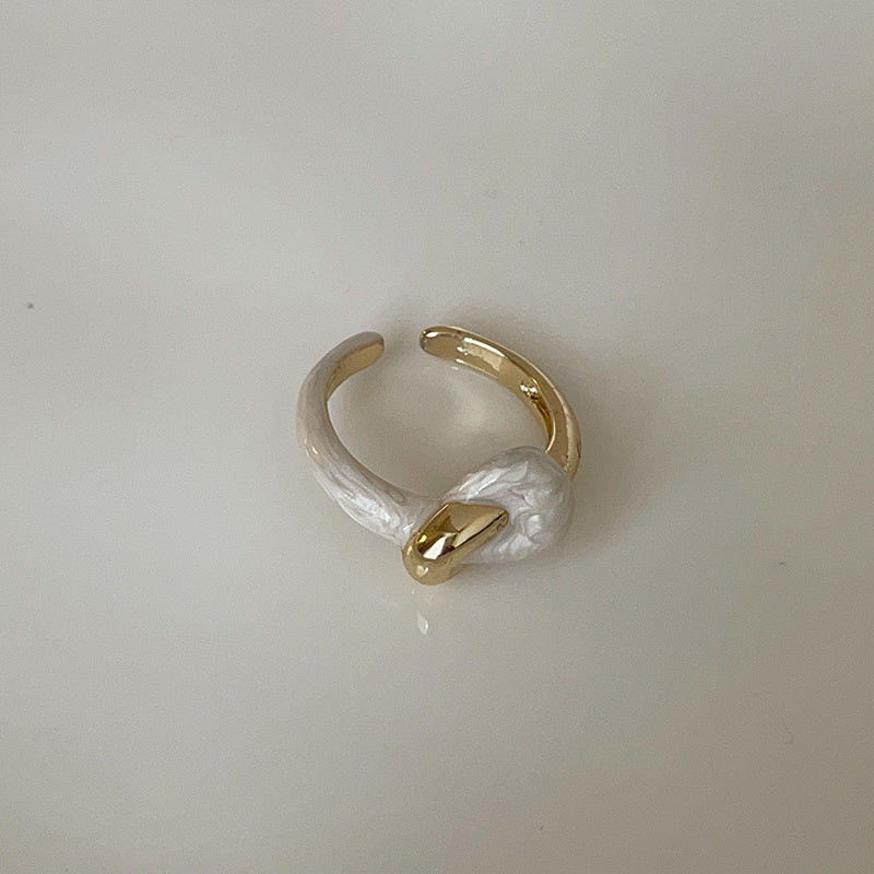 Spliced Enamel Chunky Ring — ring, view 6