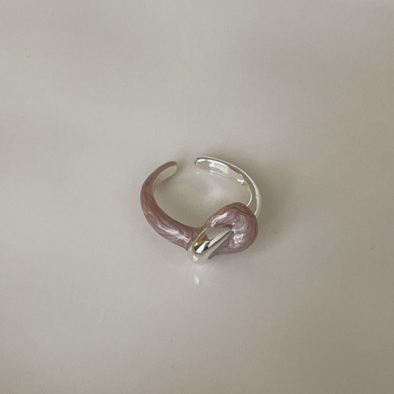 Spliced Enamel Chunky Ring — ring, view 7