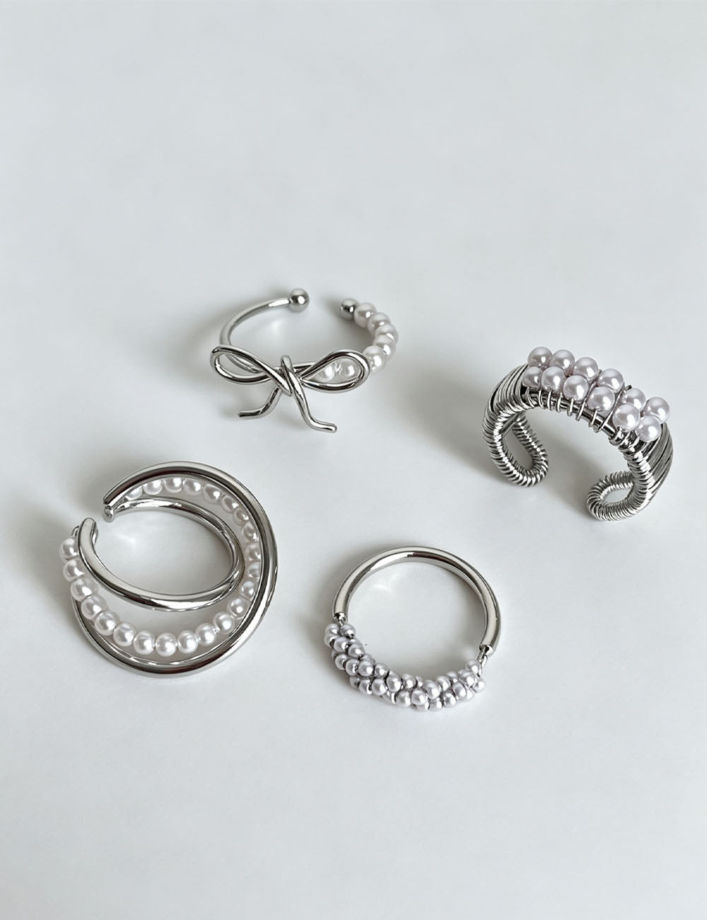 Wrapped Pearl Layer Ring — ring