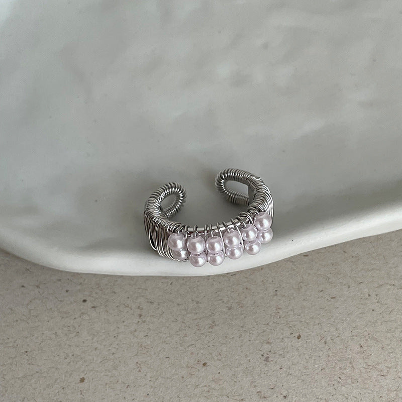 Wrapped Pearl Layer Ring — ring, view 4
