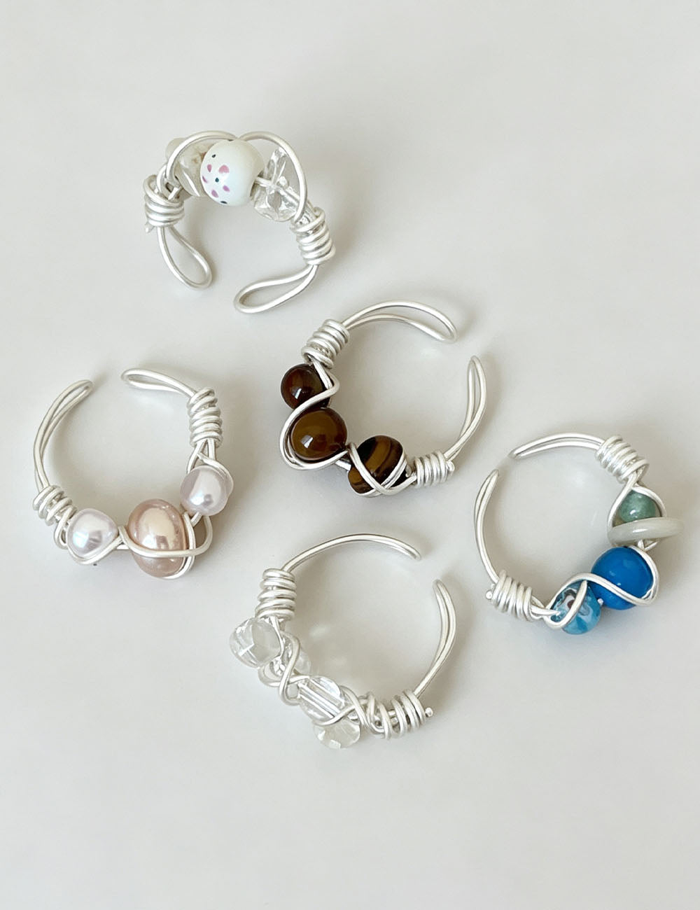 Wrapped Bead Statement Ring — ring