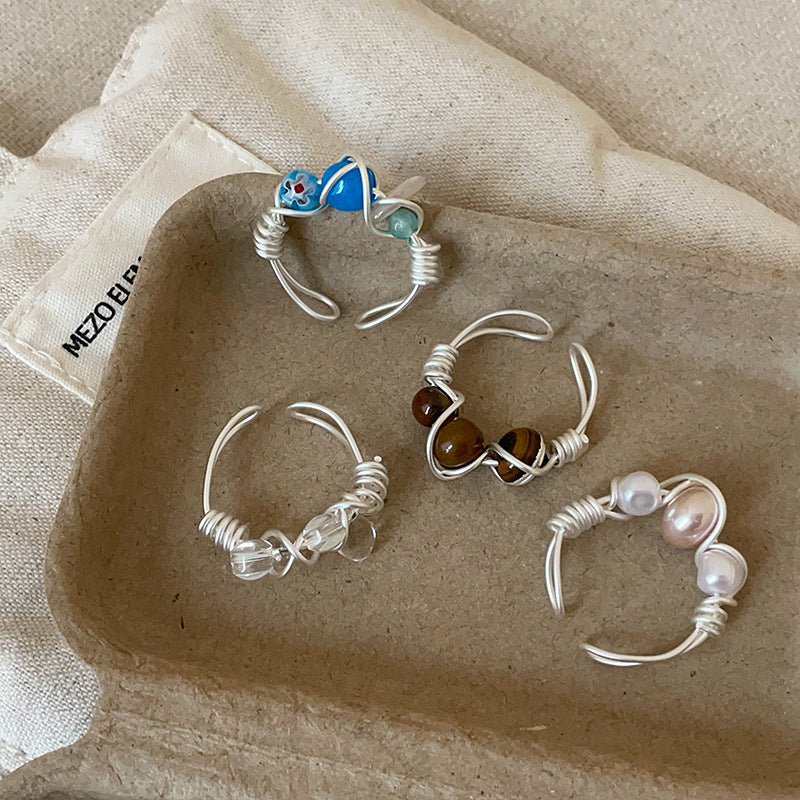 Wrapped Bead Statement Ring — ring, view 2