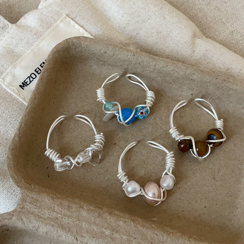 Wrapped Bead Statement Ring — ring, view 3