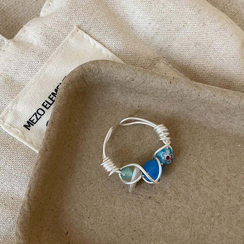 Wrapped Bead Statement Ring — ring, view 4