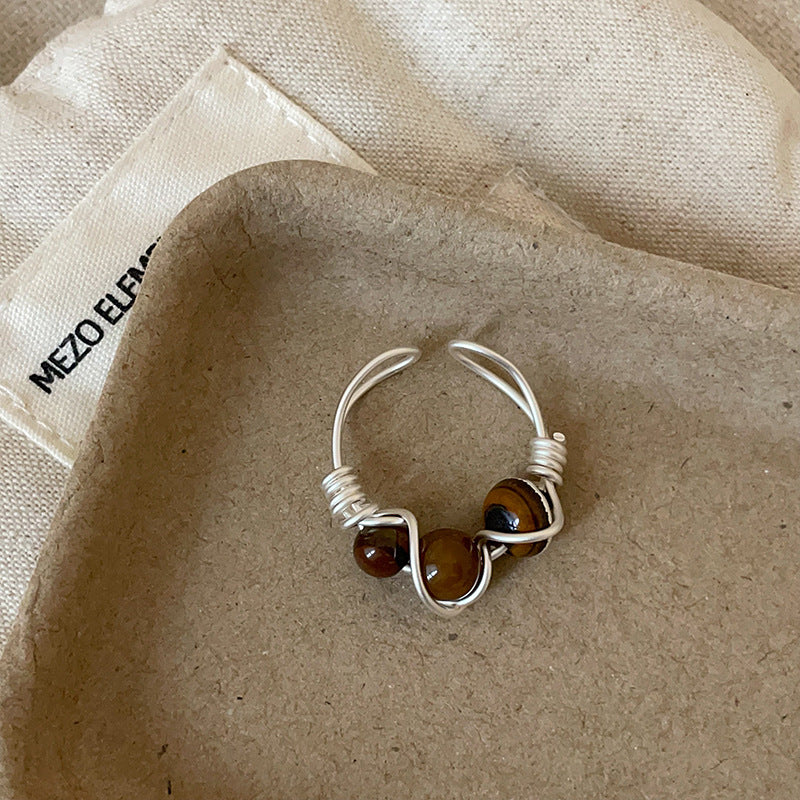 Wrapped Bead Statement Ring — ring, view 6