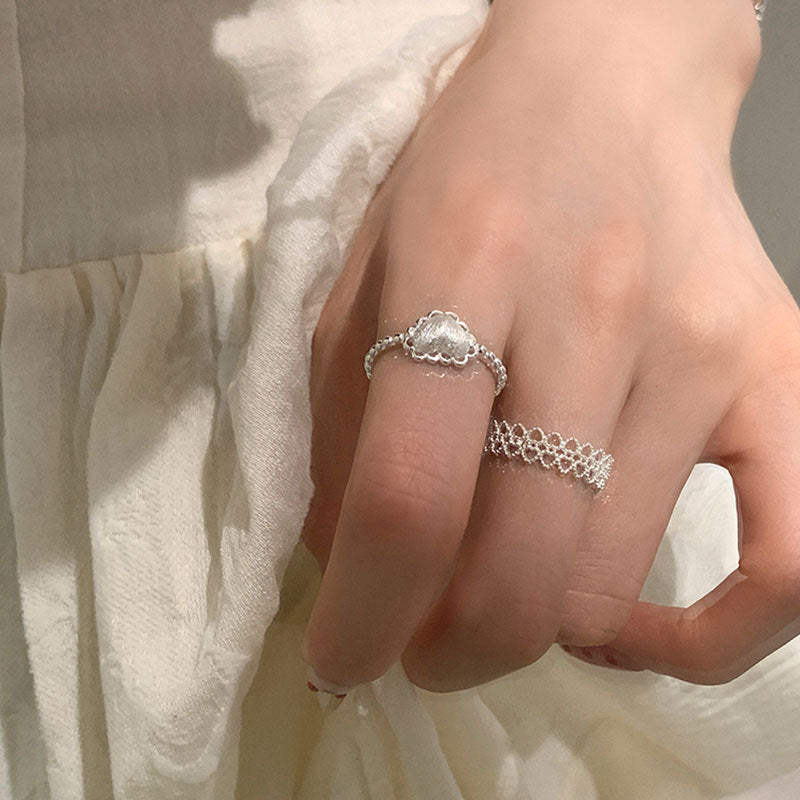 Lace Or Heart Open Ring — ring, view 2