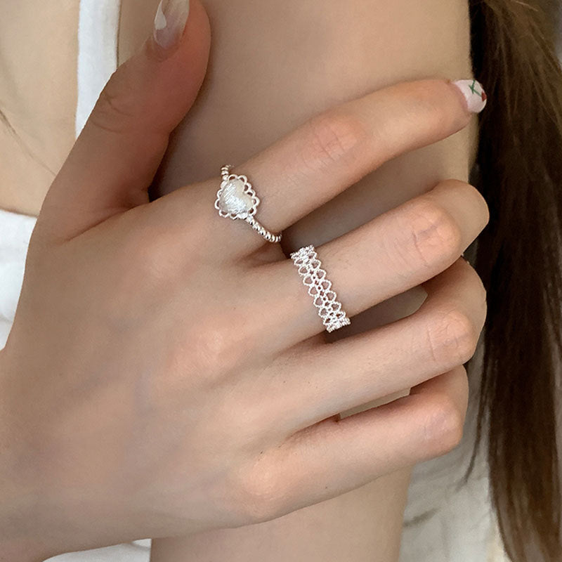 Lace Or Heart Open Ring — ring, view 3