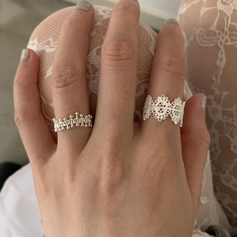 Lace Hollow-Out Single Ring — ring, view 2