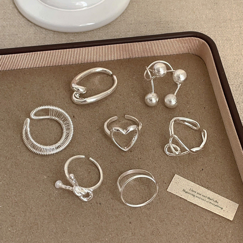 Love Heart Hollow Ring — ring, view 2