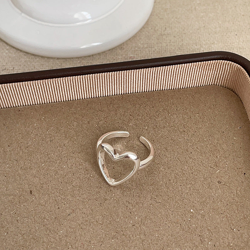 Love Heart Hollow Ring — ring, view 6