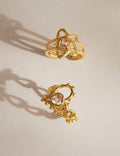 Hollow Heart Zircon Ring — gold ring
