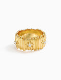Textured Sparkle Wide Ring — ring