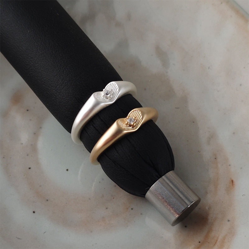 Heart Groove Open Ring — ring, view 2