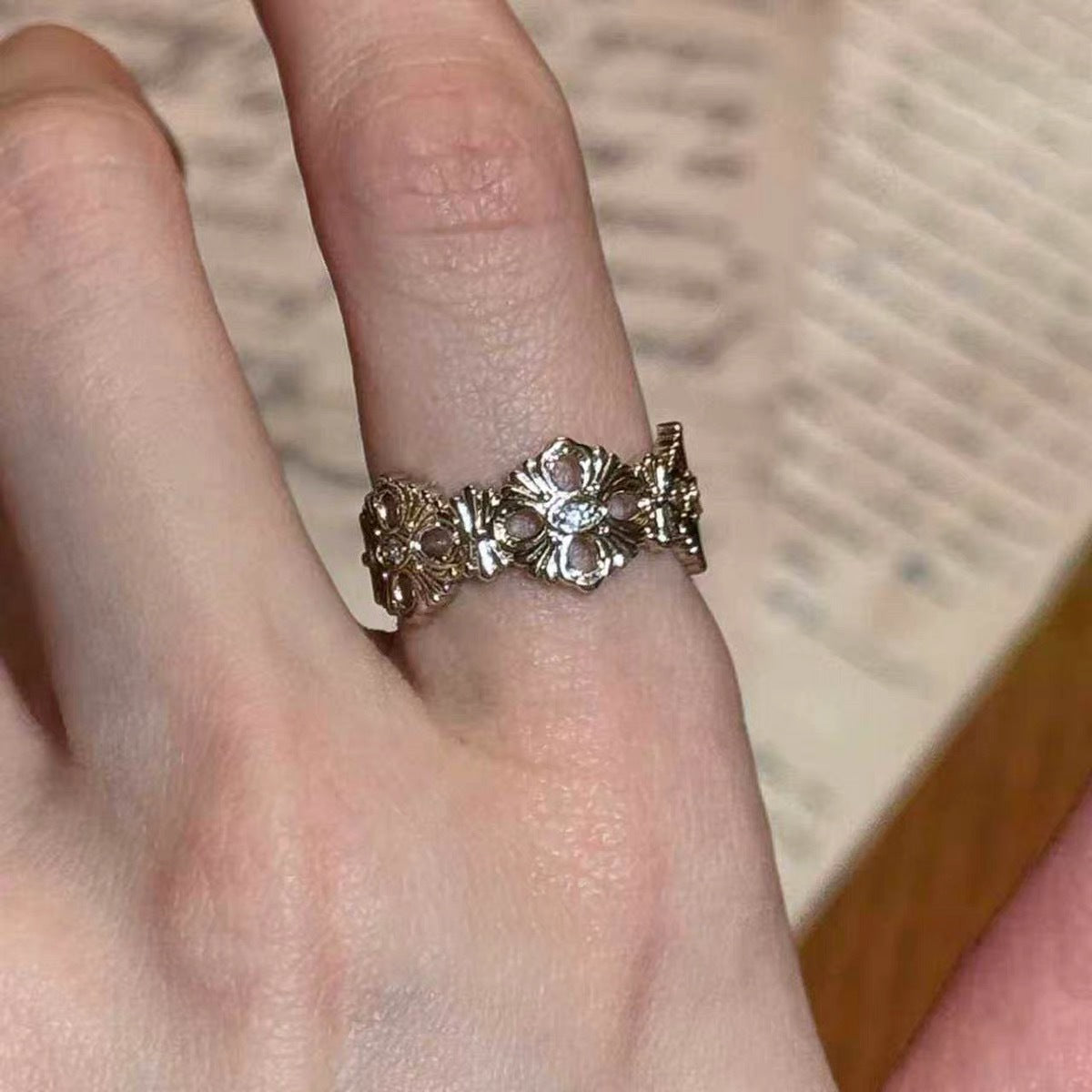 Butterfly Zircon Open Ring — ring, view 5