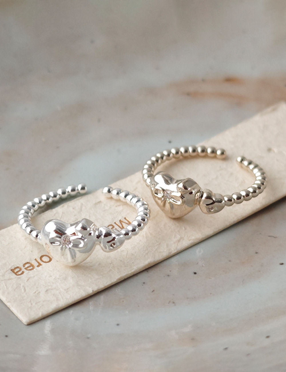 Heart Bowknot Open Ring — ring