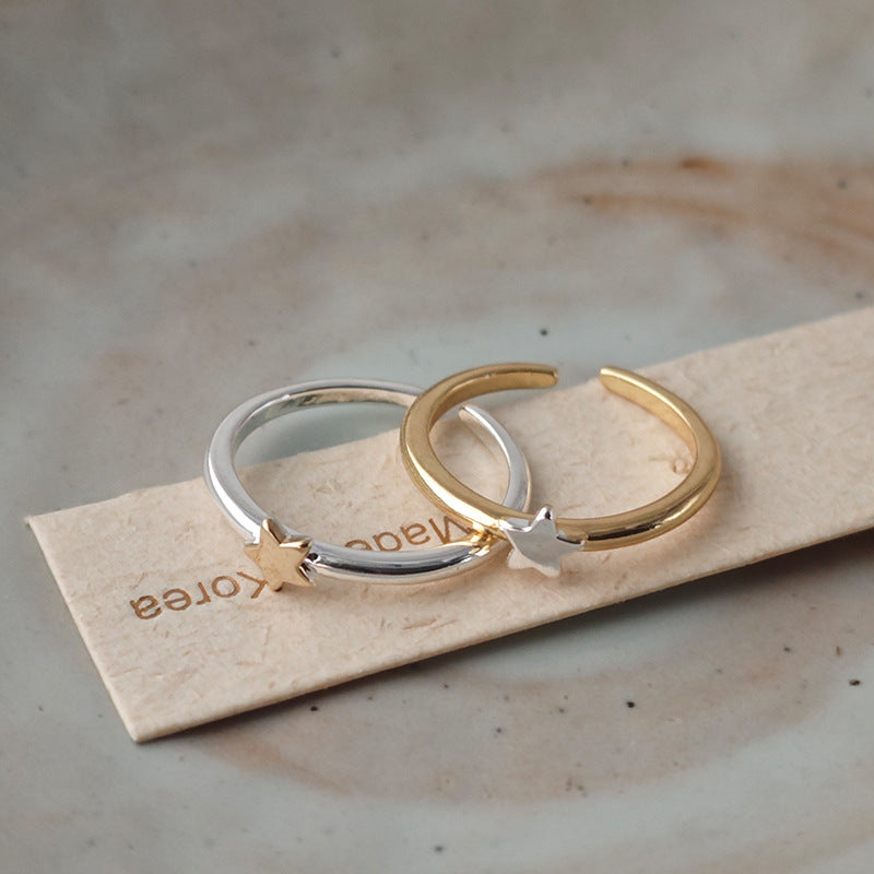 Star Pattern Color Block Ring — ring, view 2