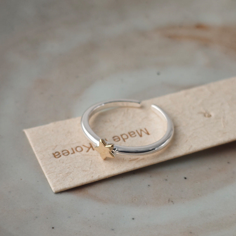 Star Pattern Color Block Ring — ring, view 4