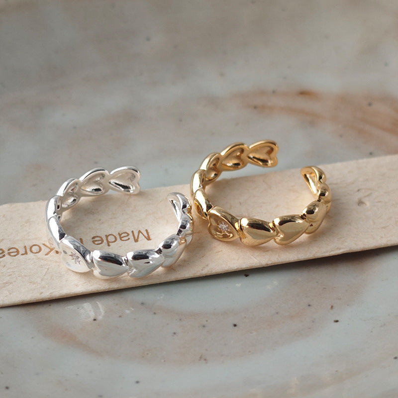 Solid Heart Zircon Ring — ring, view 2