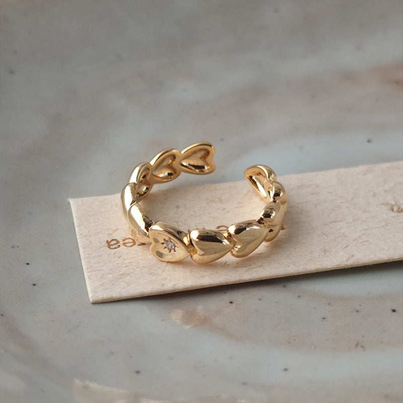 Solid Heart Zircon Ring — ring, view 3