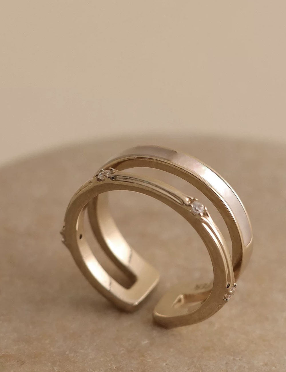 Double Layer Hollow Ring — ring