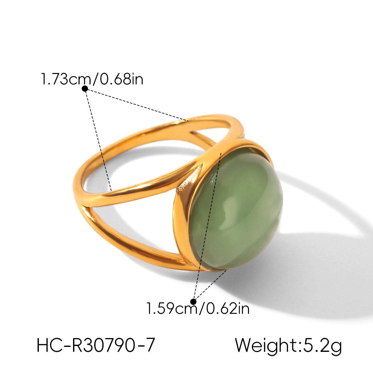 Hollow Cut Steel Band Ring — gold ring, view 5