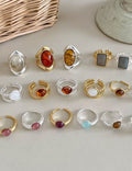 Natural Stone Open Ring — ring