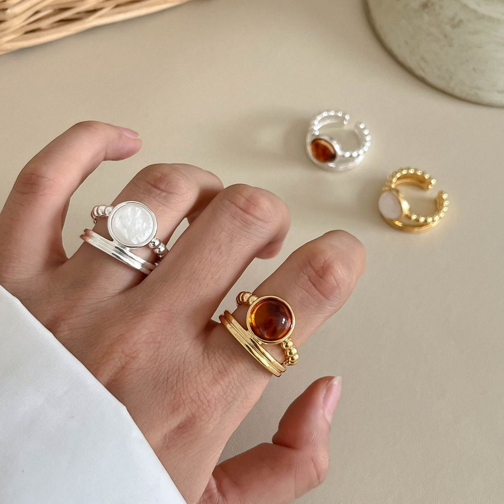 Natural Stone Open Ring — ring, view 3