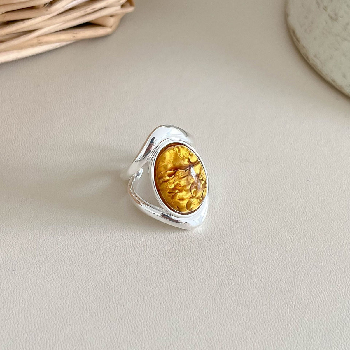Natural Stone Open Ring — ring, view 6