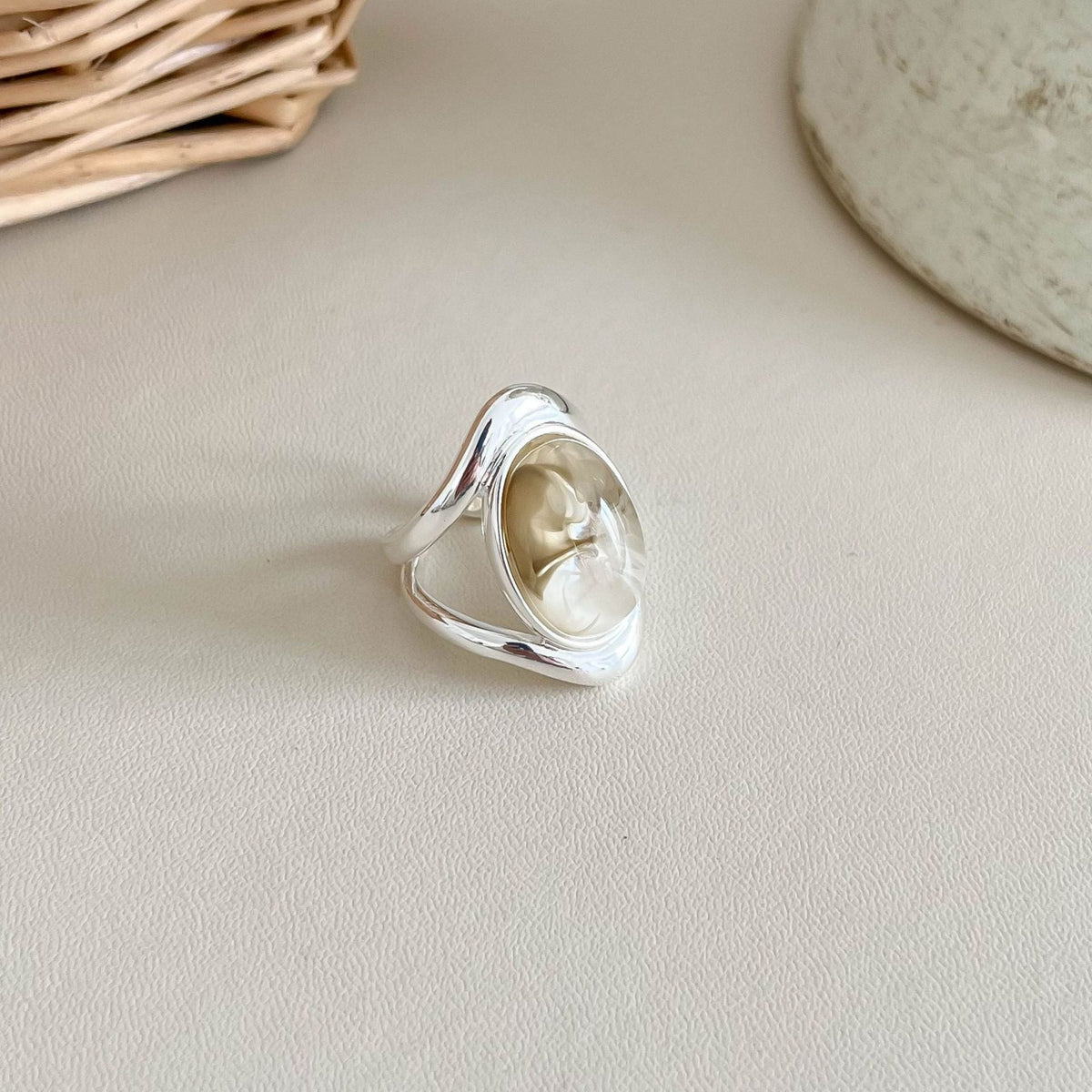 Natural Stone Open Ring — ring, view 7