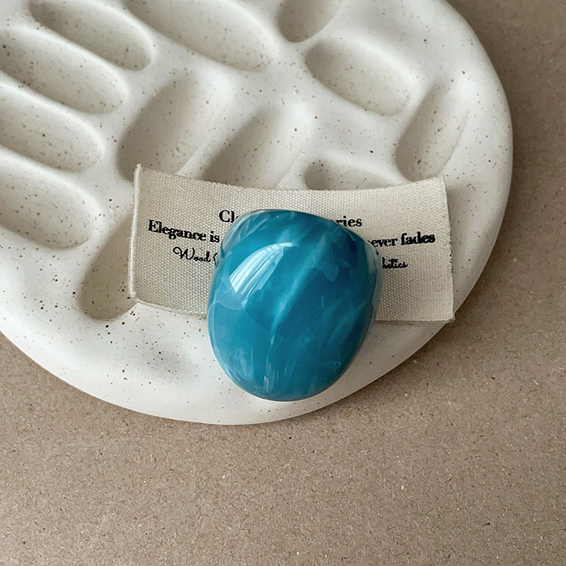 Chunky Marbled Resin Ring — ring, view 5