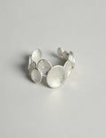 Irregular Disc Open Ring — silver ring