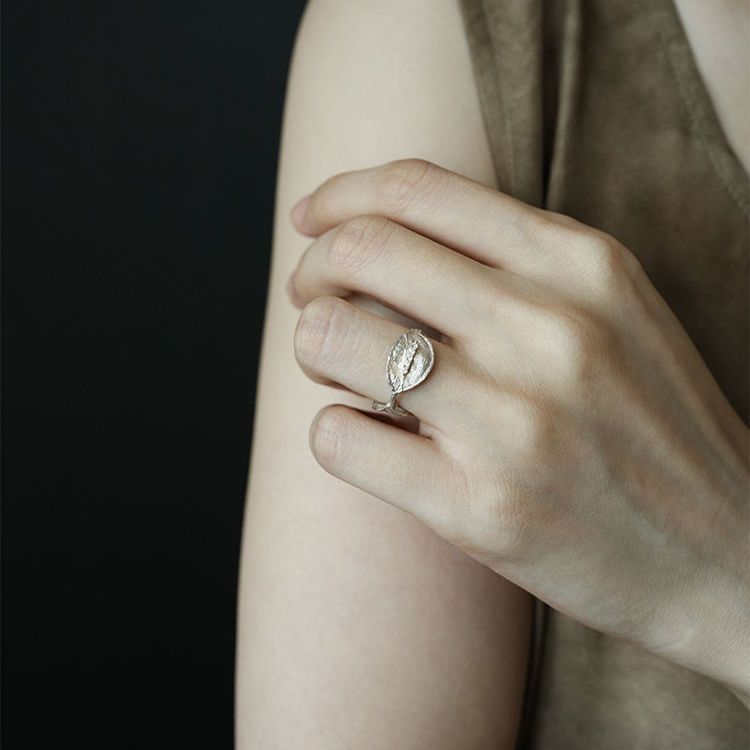 Sparkling Zircon Open Ring — silver ring, view 5