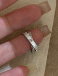 Eight-Point Star Cross Ring — silver ring