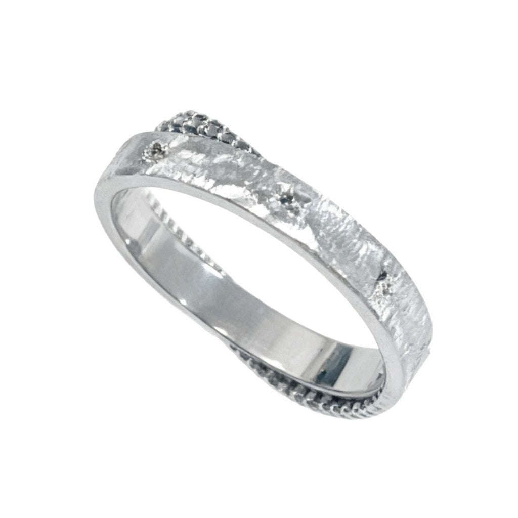 Eight-Point Star Cross Ring — silver ring, view 5
