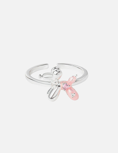 3D Animal Shape Open Ring — silver ring